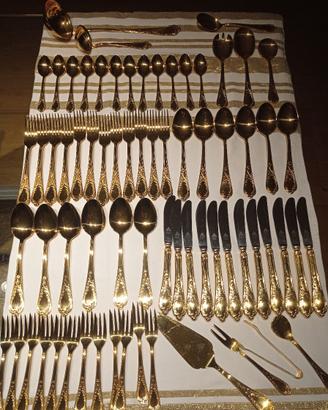 Servizio posate dorate oro 23/24K – Solingen Germa