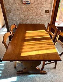 Tavolo in legno finitura Rovere allungabile