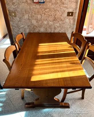 Tavolo in legno finitura Rovere allungabile
