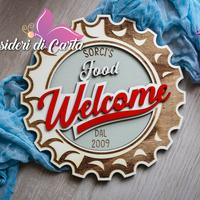 insegna vintage in legno