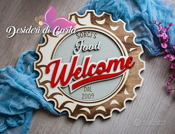 insegna vintage in legno