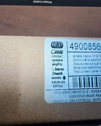 Scheda lavatrice 49008569