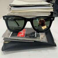 Rayban wayfarer black con lente green