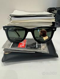 Rayban wayfarer black con lente green