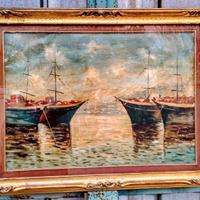 Quadro antico dipinto a mano su tela fatto a olio.