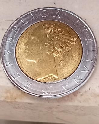 500 lire con errori di conio 