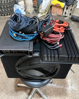 Impianto audio auto hi fi car completo