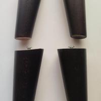 Set kit 4 piedi gambe per mobili in legno
