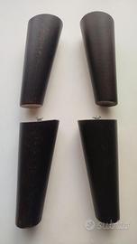 Set kit 4 piedi gambe per mobili in legno