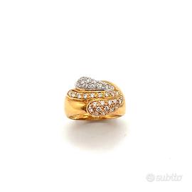 Anello tre ori e zirconi