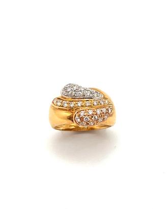 Anello tre ori e zirconi