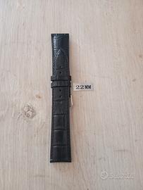 cinturino per orologio pelle nera 22mm