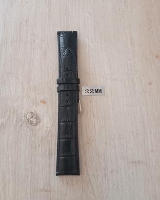 cinturino per orologio pelle nera 22mm