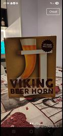Bicchiere birra corno vichingo