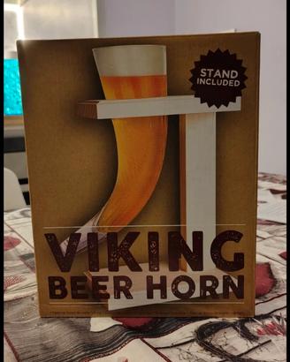 Bicchiere birra corno vichingo