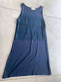 Vestito viscosa con pizzo