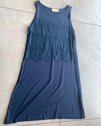 Vestito viscosa con pizzo