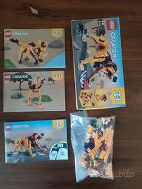 Lego creator 3 in 1 leone selvatico 31112