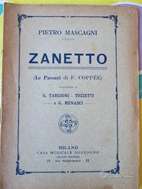 Libretto d'opera: Zanetto (P. Mascagni)