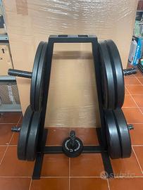 Set Pesi Bumper Lacertosus (110kg totali) + Rack