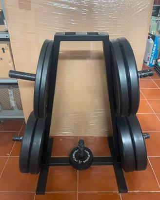 Set Pesi Bumper Lacertosus (110kg totali) + Rack