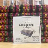 6 asciugamani viso spugna cotone multicolor