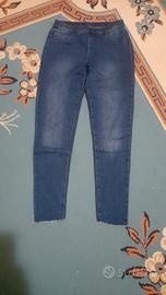 Jeans skinny blu lavaggio medio - Con elastico