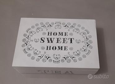 Scatola da the in legno bianca. Misure 24x18x8