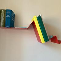 Mensola in metallo, rossa zig zag