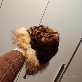 cappello e sciarpa in vera pelliccia di visone 