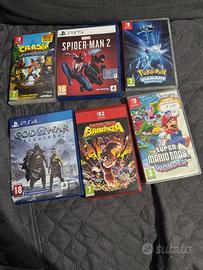 Giochi playstation e nintendo switch