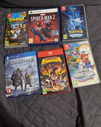 Giochi playstation e nintendo switch