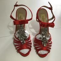 Scarpe in Raso Rosso N.36