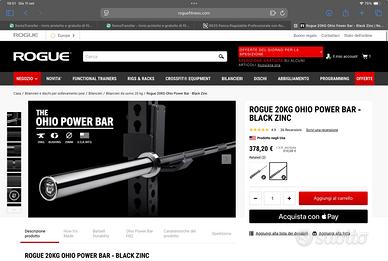 Bilanciere Rogue Ohio Power Bar 20kg – Come nuovo