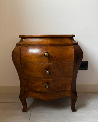 Coppia di comodini vintage a 3 cassetti
