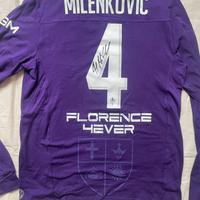 Maglia Fiorentina autografata Milenkovic