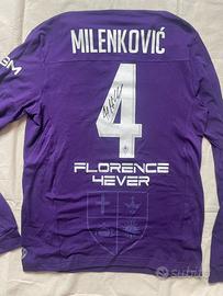 Maglia Fiorentina autografata Milenkovic