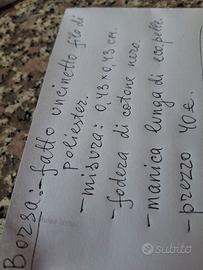 Borsa, all'uncinetto fatta a mano