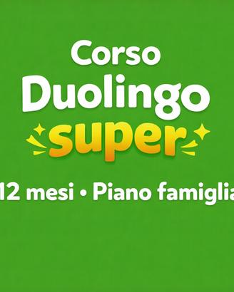 Corso Inglese Duolingo Super piano famiglia