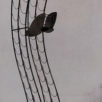 portabottiglie acciaio e ferro battuto 