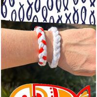 Braccialetto estivo tessile cotone fatto a mano