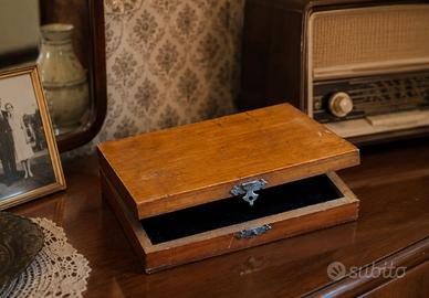 cassettina legno vintage anni 60