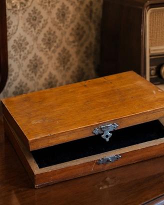 cassettina legno vintage anni 60
