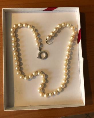 Collana perle e argento