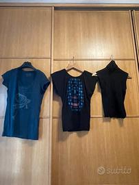 Tshirt donna varie nero e blu