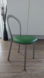 Nr 6 Sedie Lotus Connubia in metallo satinato