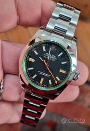 Rolex Milgauss  116400GV vetro verde Strafull!