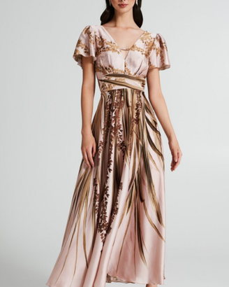 Vestito NUOVO Elegante Cerimonia RINASCIMENTO, -S-