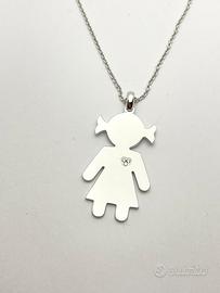 COLLANA oro 18 kt diamanti