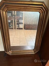 Specchio vintage con cornice in legno